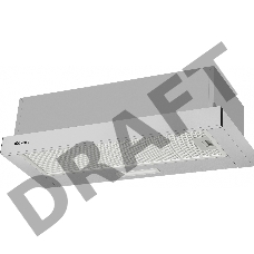 Вытяжка встраиваемая Weissgauff TEL 06 2M IX с выдвижной кареткой, 60см, 600 м3, 2 мотора, механическое управление, нержавеющая сталь