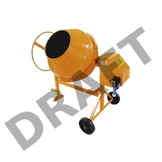 Бетоносмеситель СБР-260В 260 л, 0,75 кВт, 380 В, редуктор