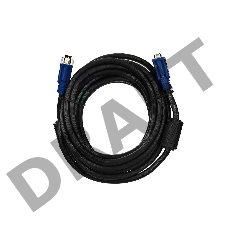 Кабель монитор-SVGA card (15M-15M) 5.0м 2 фильтра VCOM