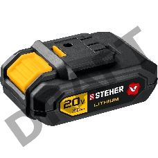 Аккумуляторная батарея STEHER 20В, Li-Ion, 2 Ач, тип V1. V1-20-2