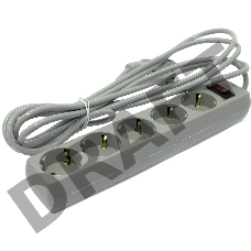 Сетевой фильтр ExeGate EX221186RUS SP-5-3G (5 розеток, 3м, евровилка, серый)