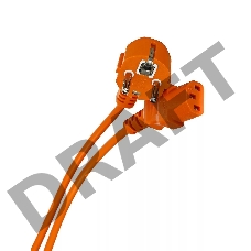 Кабель компьютер-розетка 220V (EURO) <VDE> 1,8м 3G0,75mm2 VCOM {CE021-O}, оранжевый