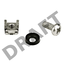 Монтажное оборудование Hyperline CNS-M6-16 Комплект винт M6, квадратная гайка, шайба (16 мм)