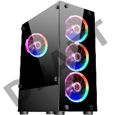 Корпус 1STPLAYER FIRE DANCING V2-A / ATX, tempered glass / 4x 120mm LED fans inc. / V2-A-4R1