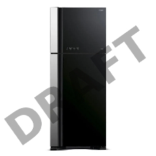 Холодильник Hitachi R-VG540PUC7 GBK черное стекло (двухкамерный)