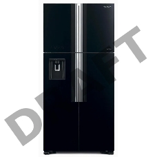 Холодильник Hitachi R-W660PUC7 GBK 2-хкамерн. черное стекло (двухкамерный)