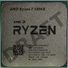 Процессор AMD Ryzen 7 5800X TRAY <100-000000063> (AM4, 3.8GHz - 4.7GHz, 8x512Kb+32Mb, 8C/16T, 7nm, 105W)
