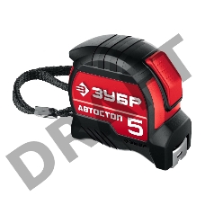 Рулетка ЗУБР АВТОСТОП 5м / 19мм с автостопом и ударостойким обрезиненным корпусом