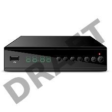 Ресивер эфирный цифровой DVB-T2/C HD HD-350 металл, дисплей DOLBY DIGITAL, HEVC Сигнал Electronics