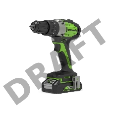 Дрель-шуруповерт аккумуляторная GreenWorks GD24DD60K2, 24V, c 1хАКБ 2 Ач и ЗУ в кейсе (3704107UA)