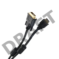 Кабель HDMI to DVI-D (19M -25M) 2м, TV-COM, 2 фильтра <LCG135F-2M>