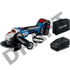 УШМ ЗУБР 20В бесщеточная, 1 АКБ (4Ач), в сумке, Профессионал. AB-125-41