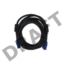 Кабель VCOM VVG6460-5MO удлинительный Монитор-SVGA card (15M-15F) 5m, 2 фильтра