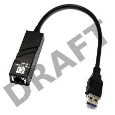 Адаптеры USB Ethernet 5bites Кабель-адаптер 5bites UA3-45-01BK USB3.0 -> RJ45 10/100/1000 Мбит/с, 10см