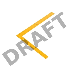 Угольник стальной, 400 мм х 600 мм, ультрафиолетовая печать (измерительная шкала)// Denzel