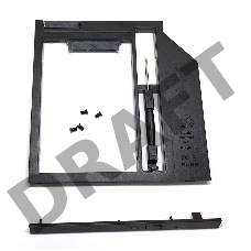 Адаптер оптибей Espada SS90 /optibay, hdd caddy/ SATA/miniSATA /SlimSATA/ 9мм для подключения HDD/SSD 2,5” к ноутбуку вместо DVD.(41087)