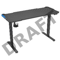 Стол Cactus CS-EDL-GBK столешница МДФ черный каркас черный