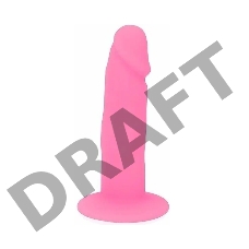 Розовый фаллоимитатор с ограничительным основанием - 10 см.