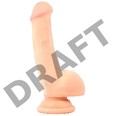 Реалистичный телесный фаллоимитатор из киберкожи - 9 см.