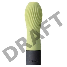 Салатовый рифленый мини-вибратор IROHA ZEN MATCHA - 12,7 см.