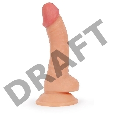 Телесный фаллоимитатор-реалистик Erowoman - 19 см.