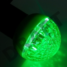 Лампа шар e27 9 LED  Ø50мм зеленая