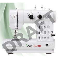 Швейная машина VLK NAPOLI 2700 белый Напряжение: 220 В, Частота: 50 Гц, Размеры без упаковки: 21.4*13.4*25.3 см Вес нетто: 2.75 кг, Цвет: белый, 42 вида строчки, в том числе обработка петли для пуговицы, Автоматическая намотка нити, Обработка петель и при