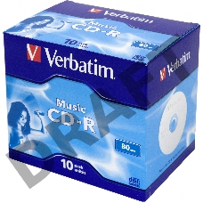 Диск CD-R Verbatim 700Mb 16x Jewel case (10шт) (43365)