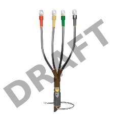 Муфта кабельная концевая внутренней установки 1кВ КВТпН 4х(35-50мм) с болтовыми наконечниками Нева-Транс Комплект 22020034