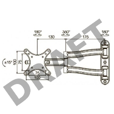 Кронштейн для телевизора Kromax TECHNO-1 темно-серый 10