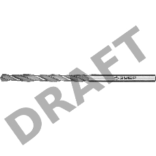 Сверло по металлу, ЗУБР ПРОФ-В 3.5х70мм, сталь Р6М5, класс В