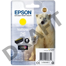 Картридж струйный Epson C13T26144012/C13T26144010 желтый для Epson XP-600/605/700/710/800 (300стр.)
