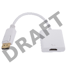 Переходник VCOM CG553 Кабель-переходник DisplayPort(M) => HDMI(F) 0.1m   