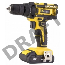Шуруповерт KOLNER KCD 18/2L Тип аккумулятора: Li-ion Напряжение аккумулятора 18 В, Емкость аккумулятора 1,5 Ач, Число оборотов на холостом ходу 0-400/0-1450 об/мин, Максимальный крутящий момент 29 Нм, Число ступеней крутящего момента: 18+1 (ступень сверле