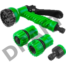 Набор поливочный РОСТОК НП-34: пистолет с 7 режимами, комплект соединительной артматуры 3/4