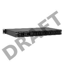 Автоматический ввод резерва ELEMY RACK ATS, 1U, 220В, 16А, OLED, Ethernet, in (2) C20, out (1) C19 (9) C13