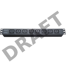 Стоечный блок распределения питания для ИБП CMPDU-03 (Размер 1U, 8 шт. выходных розеток C19 и входной кабель 1,5 кв. мм с вилкой С20, длина 2,0 м)