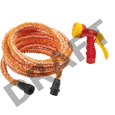 Набор поливочный GRINDA: удлиняющийся шланг 15м, пистолет-распылитель 7-ми позиционный [428496-15]