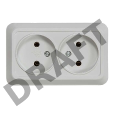 Розетка 2-м BOLLETO накл. 7102 бел. ASD / IN HOME 4680005959822