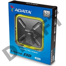 Внешний твердотельный накопитель External SSD ADATA 512Gb SD700 Series <ASD700-512GU31-CYL> (USB3.1, 440/430Mbs, 3D TLC, 80х15х80mm, IP68, 100g) Yellow