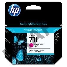Картридж струйный HP №711 CZ135A пурпурный x3уп. для HP DJ T120/T520