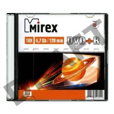 Диск DVD+R Mirex 4.7 Gb, 16x, Slim Case (1), (1/200)