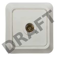 Розетка ТВ BOLLETO накл. 7027 бел. ASD / IN HOME 4680005959815