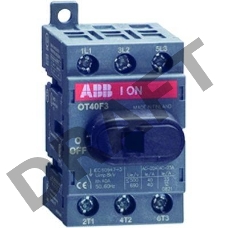 Рубильник  АВВ 1SCA104902R1001 OT40F3 до 40А 3х-полюсный для установки на DIN-рейку или монтажную плату (с резерв. ручкой)