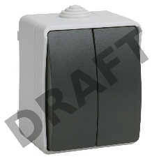 Выключатель 2-кл. ОП ФОРС 10А IP54 сер. ВС20-2-0-ФСр ИЭК EVS20-K03-10-54-DC