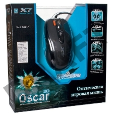 Мышь A4Tech X-718BK (черный) USB, 6+1 кл.-кн., 3200 dpi,проводная