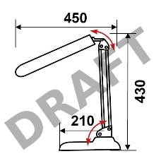 Светильник настольный Трансвит Delta1U/Bl на подставке G23 люминесцентный черный 11Вт