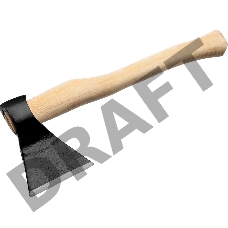 РОССИЯ Топор кованый с прямым лезвием 0 8кг 2069-08_z01