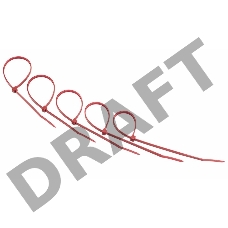 Хомут-стяжкa нeйлонoвая REXANT 200x3,6 мм, красная, упаковка 25 шт.