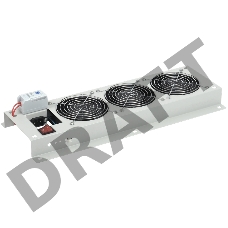 Вентиляторная панель с выключателем и термостатом 2 модуля